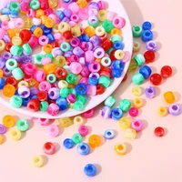 100pcs6mm 50pcs8mm color acrylic two color barrel beads rice beads diy making handmade bracelet earrings jewelry accessories