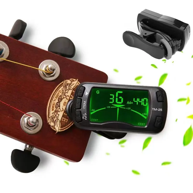 

Portable 3 In 1 360 Clip On Tuner Guitar Tuner For Bass Violin Musical Instrument Metronome Tone Generat Electric Ukulele Tuner