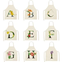 creative letter pattern aprons for women men kitchen apron customizable apron alpaca house cleaning for home and kitchen apron
