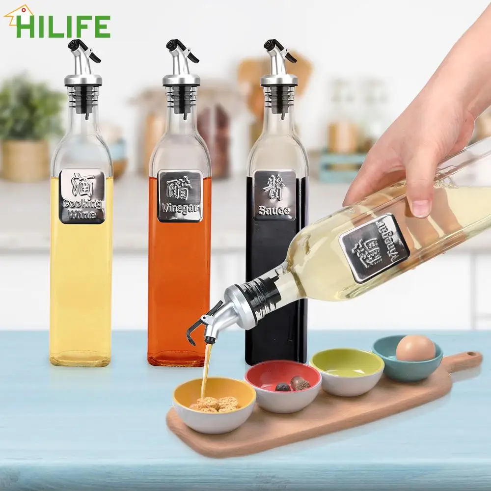 Can Seal Leak-proof Vinegar Bottles 500ml Salad BBQ Cooking Tool Cooking Wine Sauce Bottle Olive Oil Sprayer