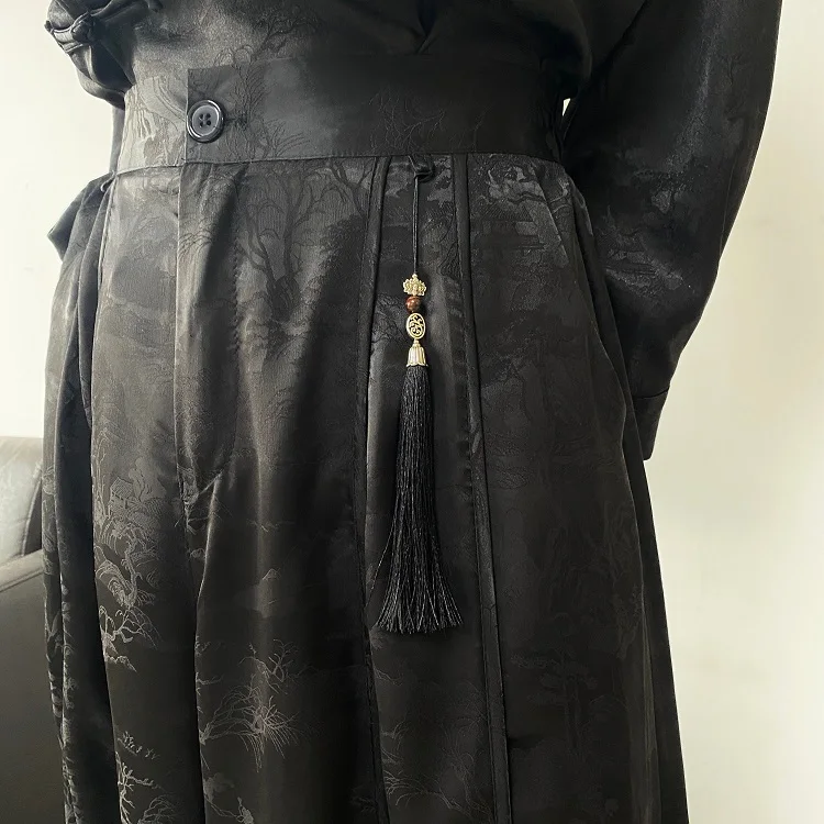 Мужская и женская парчовая жаккардовая кисточка китайская мода свободная