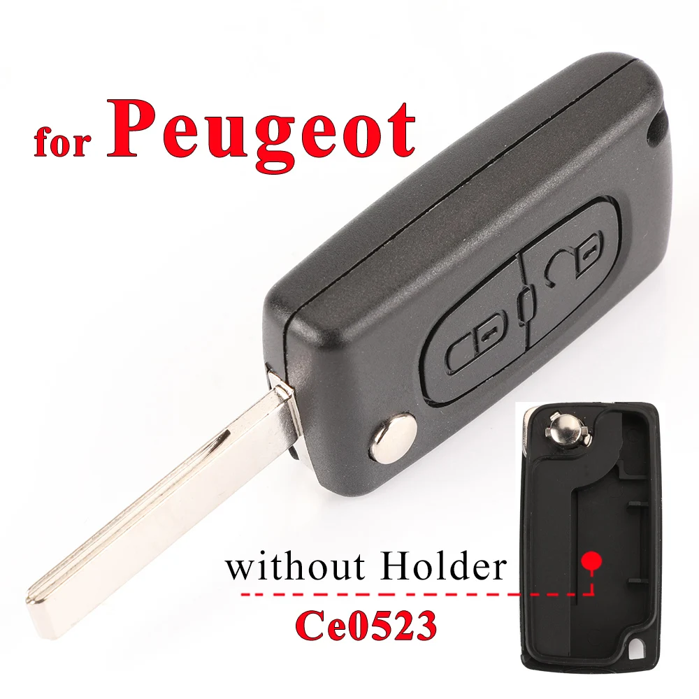 

Jingyuqin 10 шт. HCA лезвие откидная оболочка ключа дистанционного управления 2 кнопки для Peugeot 307 408 308 3008 Citroen C2 C5 C6 C8 Xsara Picasso Fob чехол