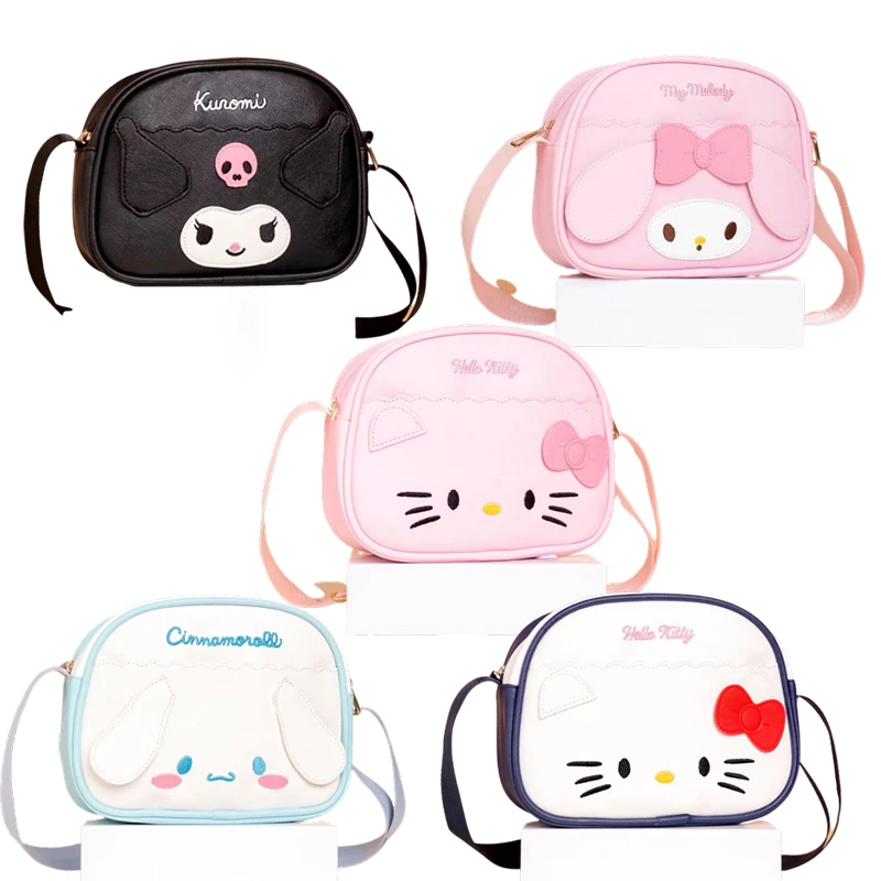 

Милая аниме коричная сумка-мессенджер My Melody Kuromi Kittys из искусственной кожи Girl для хранения на выходе подарок на день рождения