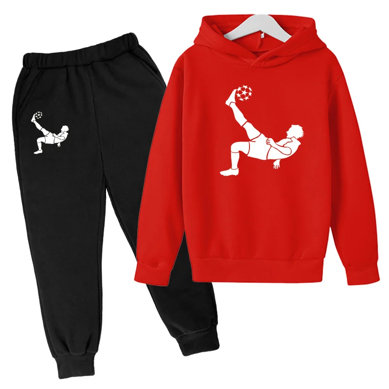 

Outerwear Children's Football Tracksuit Youth Clothing Suit Baby Boys Fashion Tracksuit Hoodie Sweatshirt + Trousers Jacket Boys