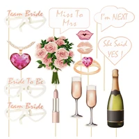 15pcs bride to be bachelorette party photo props wedding decoration bridal shower team hen party funny shooting prop accessories