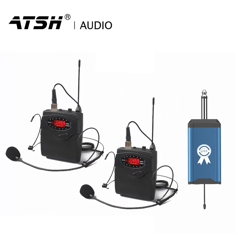 

AT520 Dual Wireless Headset Microphones For Yoga/Fitness Classes Instructor/Tour Guide/Speech/Teaching/Computer/Laptop