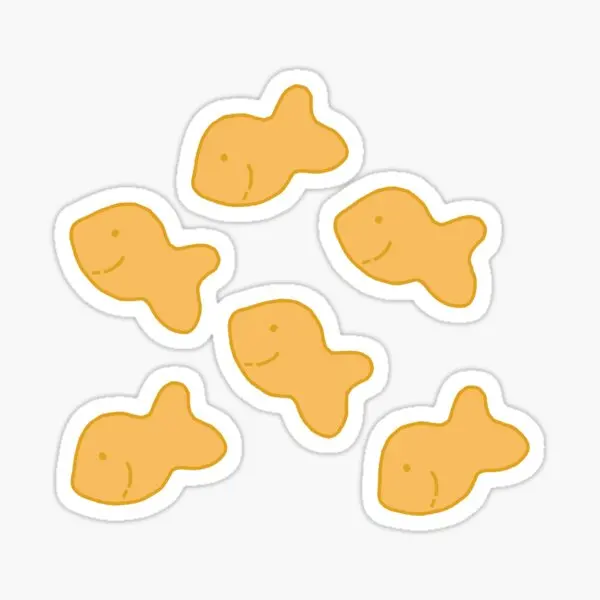 

Goldfish Crackers 5PCS Stickers for Home Print Funny Room Window Cute Background Luggage Water Bottles Laptop Anime Bumper