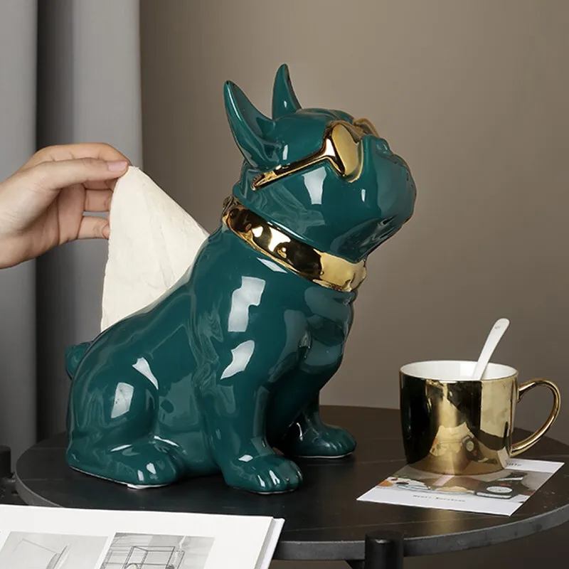

French Bucket Tissue Box Light Luxury Living Room Decoration Ornaments Home Accessories Coffee Table TV Cabinet Decorations