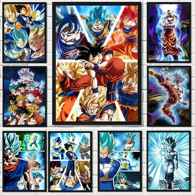 

Набор для алмазной живописи 5D «сделай сам» из японского аниме «Драконий жемчуг», Гоку, Вегета, алмазная вышивка, мозаика, искусство стразы, д...