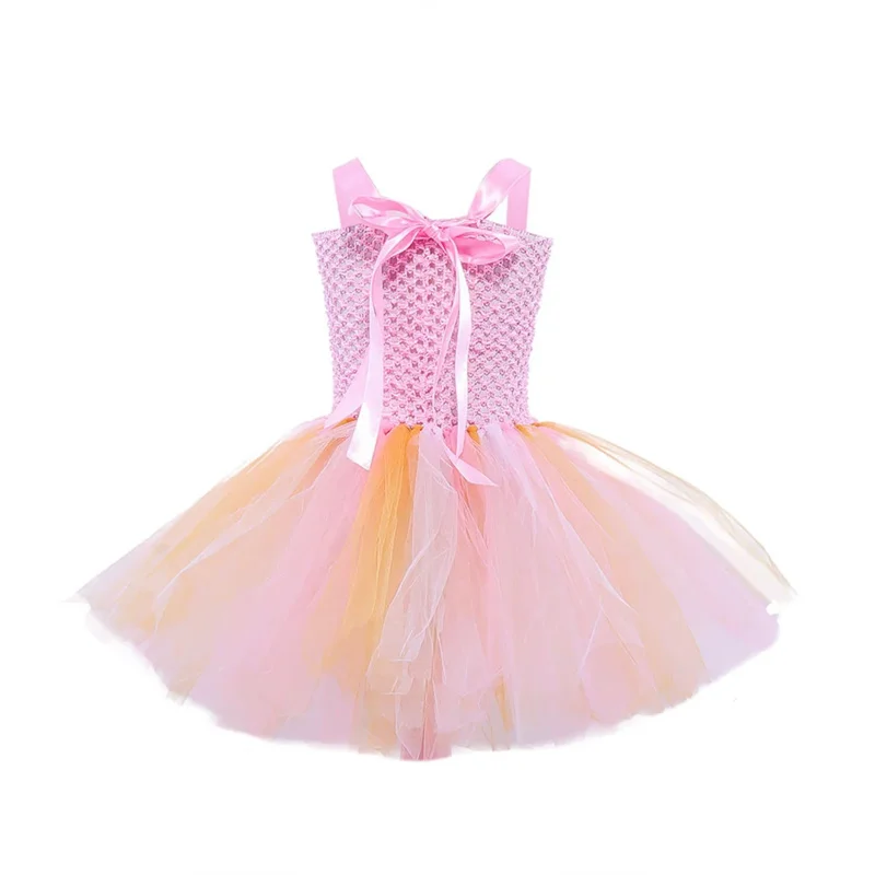 Детское платье-пачка с розовыми блестками для девочек