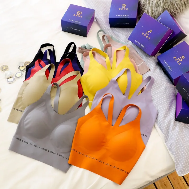 

Zodiac sign underwear vest type comfortable no steel rim beauty back no trace girl one piece sports running women's bra