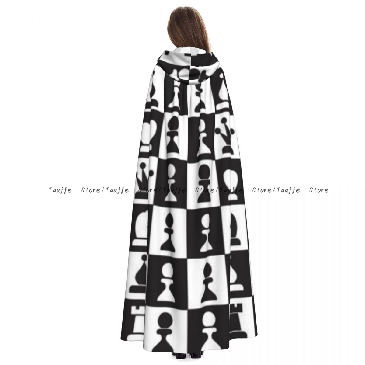 Классическая шахматная доска плащ ведьмы костюм для косплея на Хэллоуин