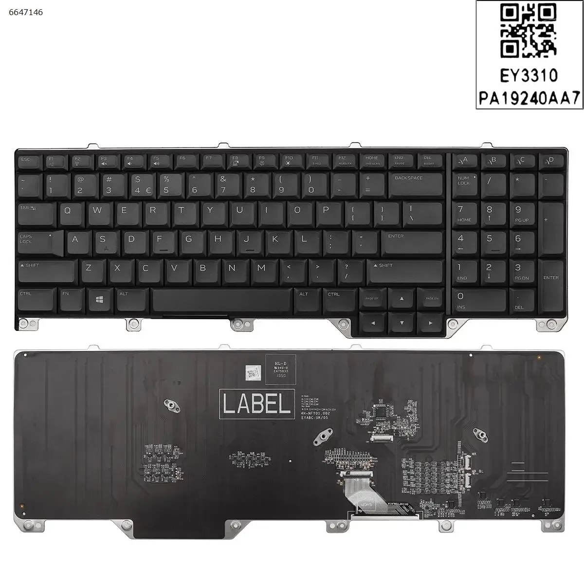 

Новая английская клавиатура для ноутбука Dell alw17 17 R5 M15 M17 R2 ALWA51M A51M P38E 2019, черная, полностью цветная подсветка без рамки