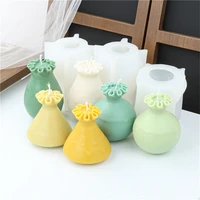 2022 new hand rolled flower vase candle mould handmade ball cone bottle aroma plaster mold resin model candle making cake decor