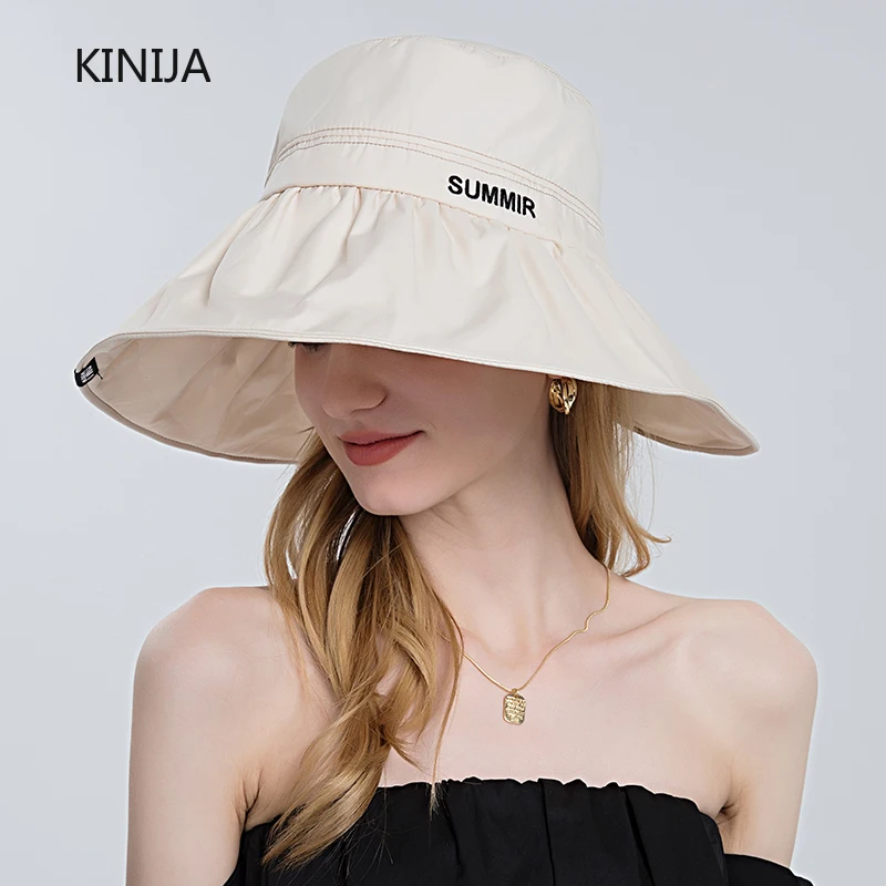 SUMMER UV Proof Sun Hat Sun Visors for Women Female Outdoor Fishing Climbing Beach Face Protection Cap Ladies Adjustable Caps
