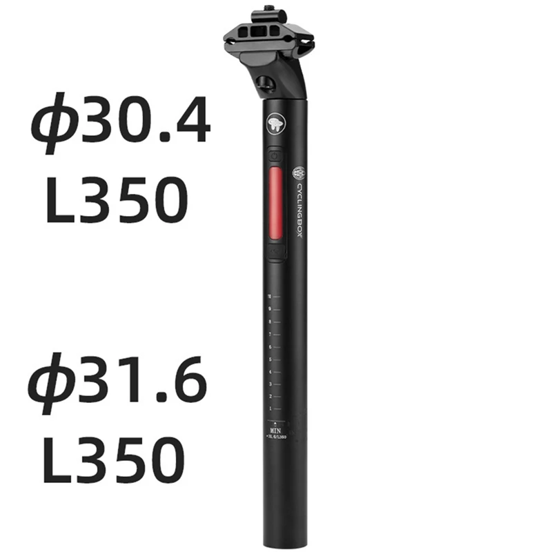 

CYCLING BOX Mountain Bike Bicycle Seatpost Double Track Seat Tube with Brake Tail Lights Safety Warning Rear Lamp