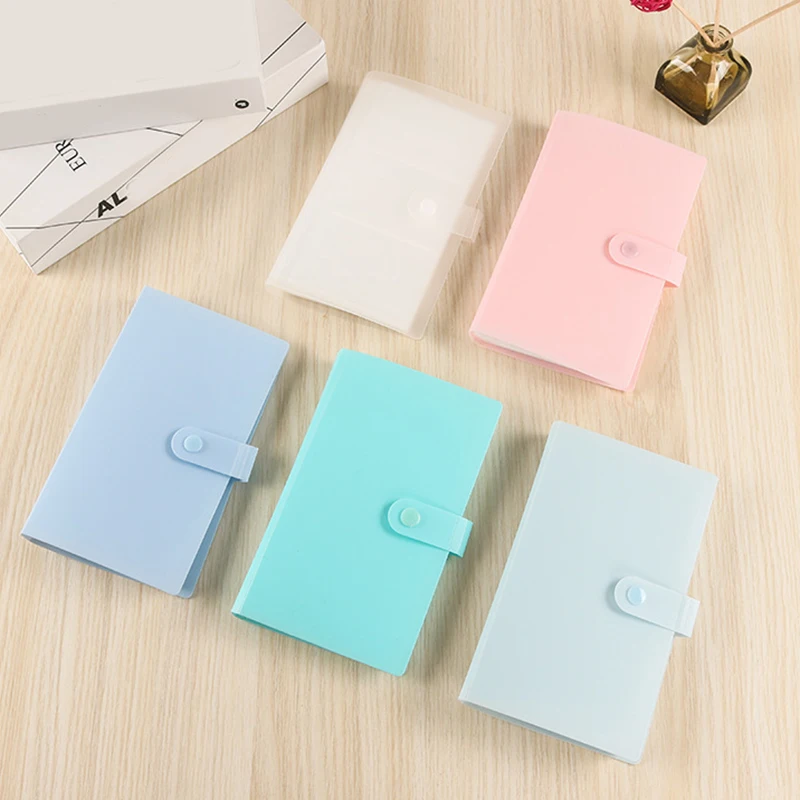 

3 Inch Button Storage Folder Album 120 Card Binders Album Multifunctional Printed Sweet Fresh Korean Style Name Card Album