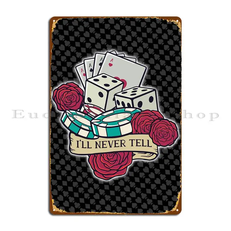 

I Will Never Tell Metal Plaque Club Party Decoration Club Bar Customize Cinema Tin Sign Poster