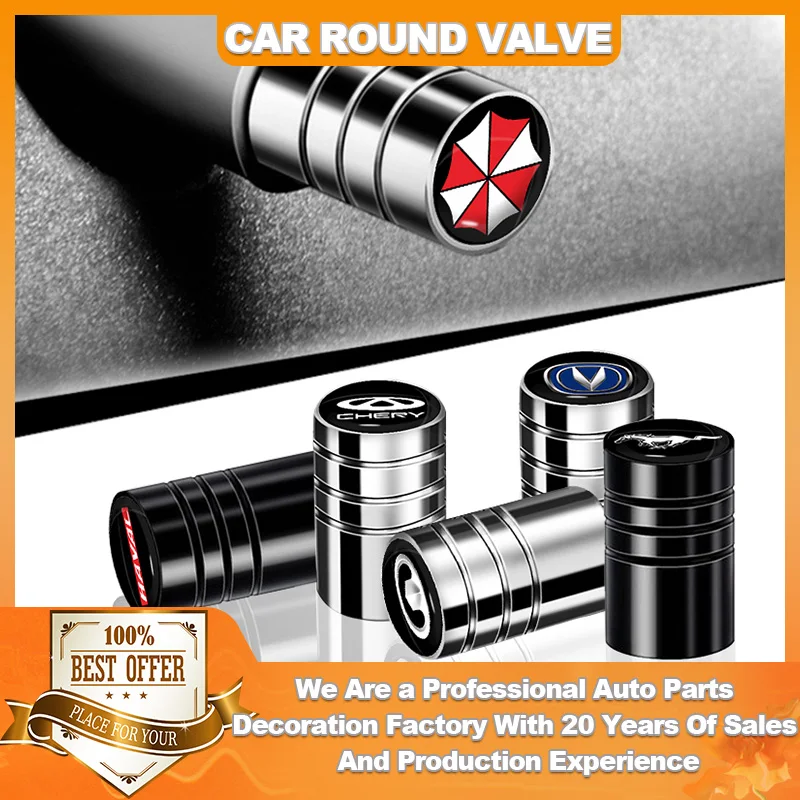 

4PCS Car Wheel Tire Valve Stem Caps for Land Rover Range Autobiography Freelander DISCOVERY Sport Accessories