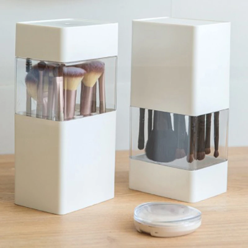 

plastic makeup brush holder organizer for cosmetic make up storage box pen holder lipstick pencil storage rack container