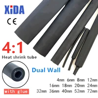 1 meter 41 heat shrink tube with glue thermoretractile heat shrinkable tubing heat shrink tubing diameter 4 6 8 16 24 40 52 72