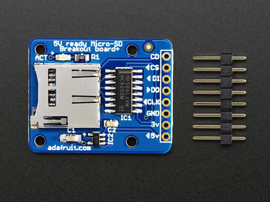 

Модуль прерывательной платы для карты MicroSD Adafruit, макетная плата