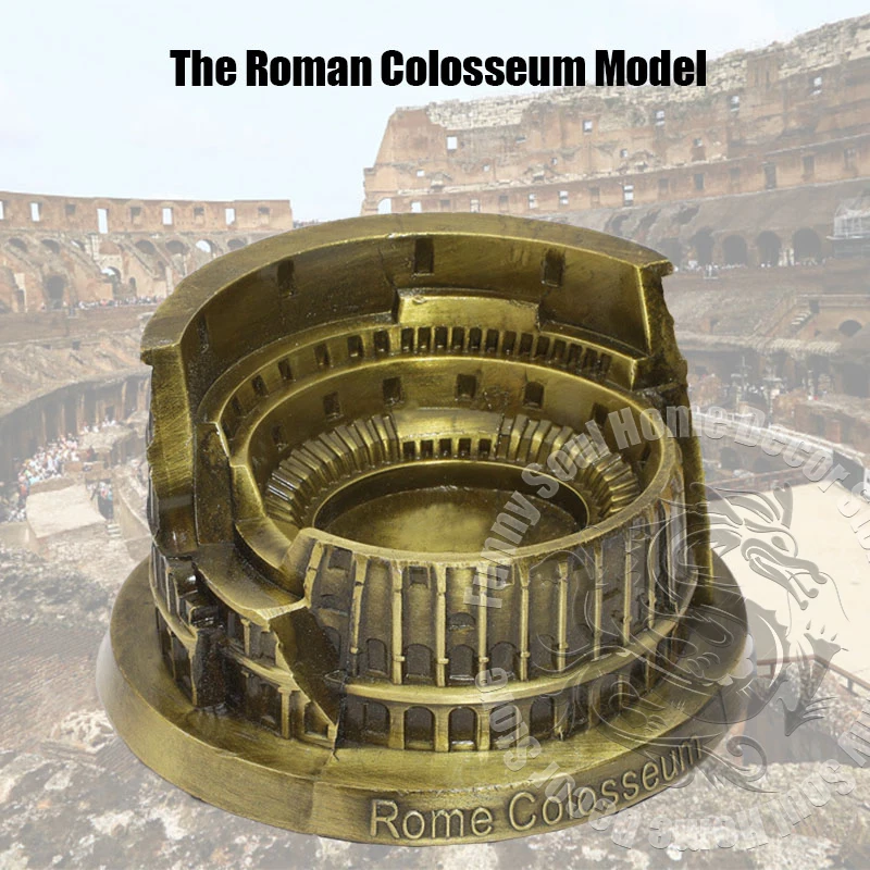 Металлическая модель Колизей Рим пепельница древняя римская архитектура