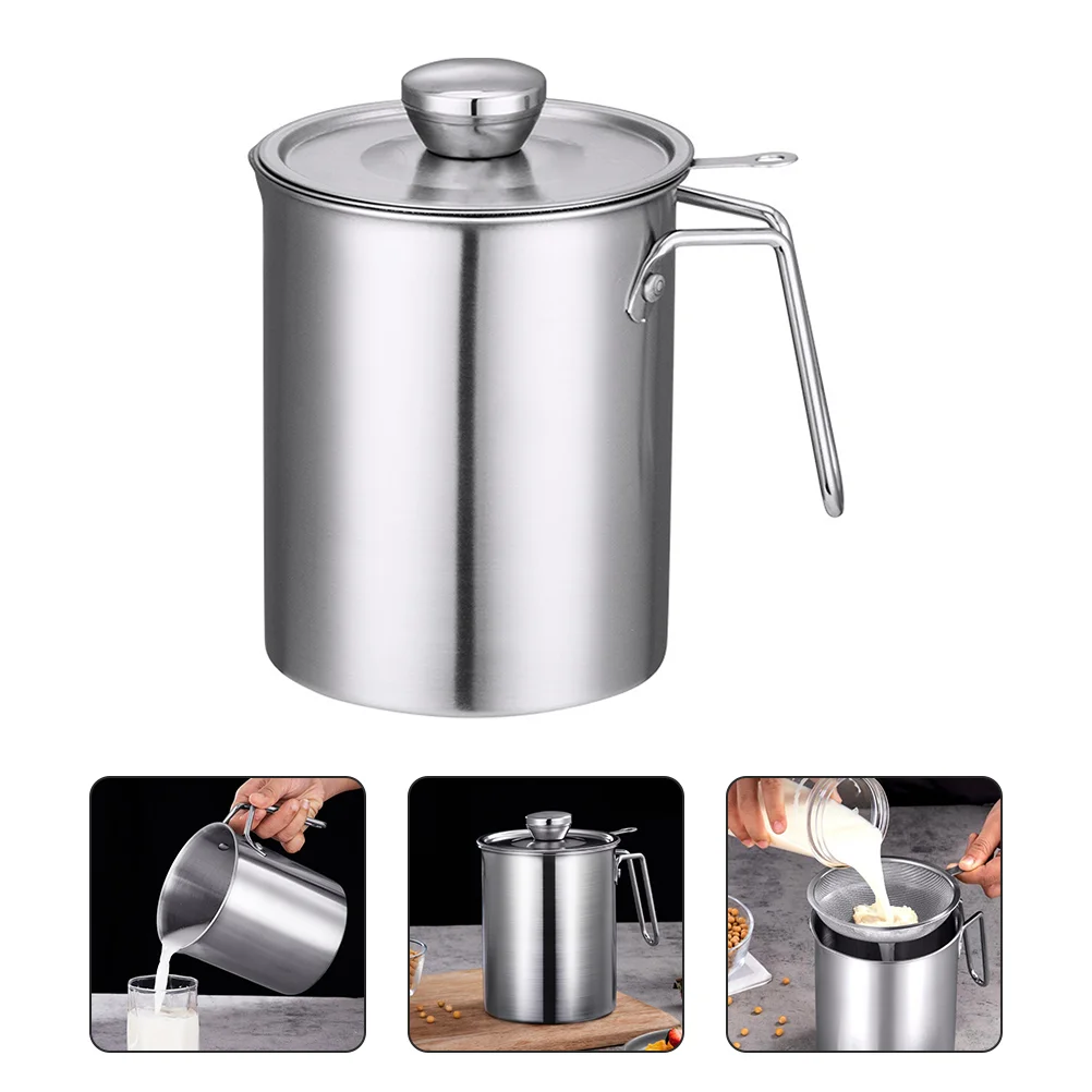 

Oil Filter Container Grease Filter Pot Kitchen Grease Container Soybean Storage Can