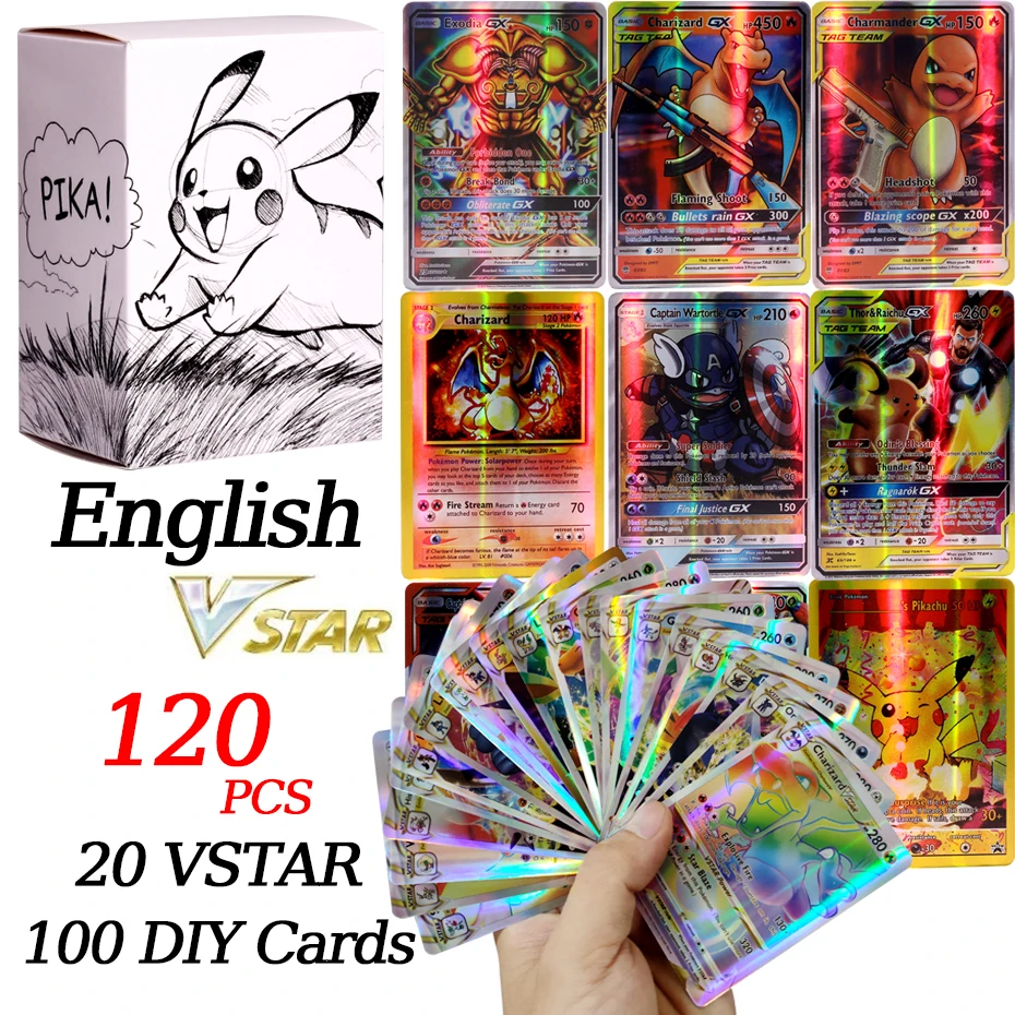 60-120 шт./партия, Покемон VSTAR EX GX Vmax