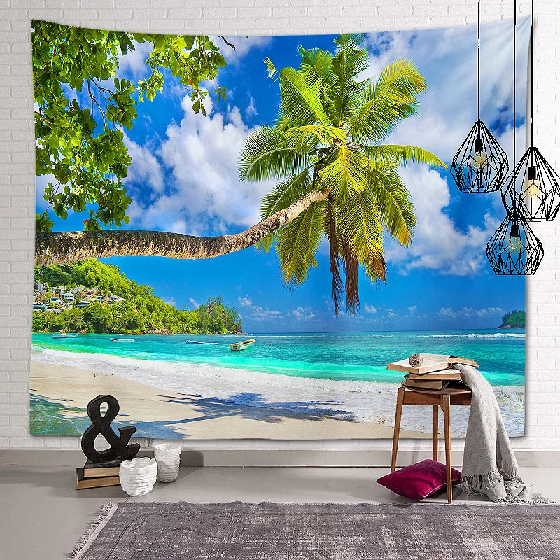 Новая фотография искусственное дерево окно красивый пейзаж настенная ткань