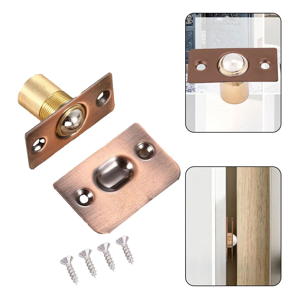 

Stainless Steel Adjustable Roller Ball Door Spring Catch Lock Internal Latch Set Cabinet Gate Door Latch For Home Office Hotel