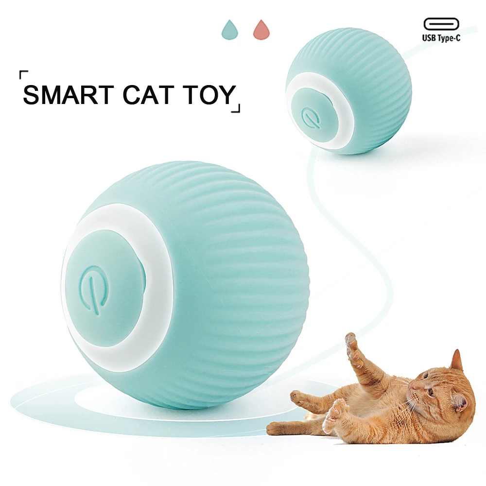 

Self-Rotating USB Rolling Toy Ball Toys Cat Rechargeable Exercise Automatic 360° Ball pet for Kitten Interactive Ball Dog Chase