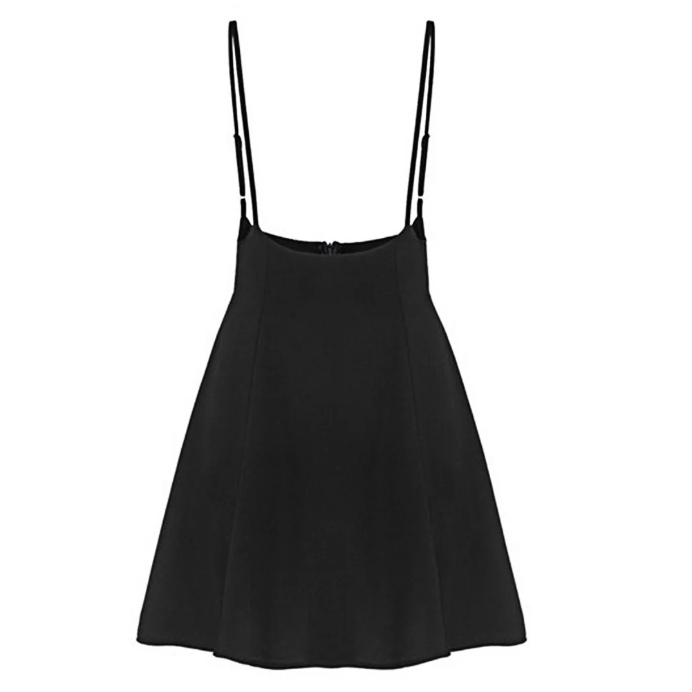 

Юбка женская на молнии с регулируемым ремешком, модная мягкая Повседневная плиссированная однотонная мини-юбка на бретелях, с открытой спи...