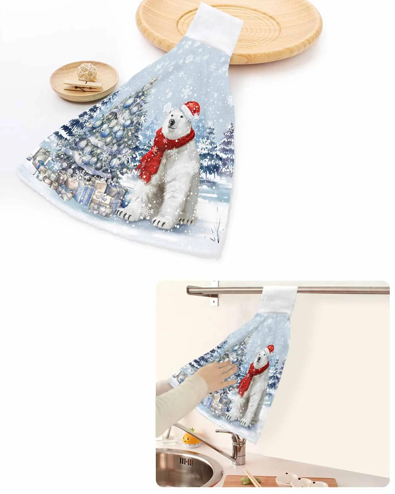 Рождественские снежинки Ретро Полотенце Коала Товары для ванной комнаты Мягкое