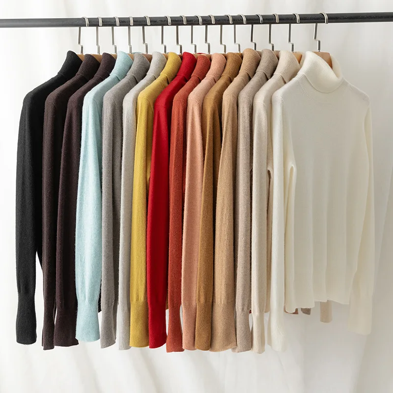 Masigoch зимние супер мягкие 100% Детские кашемировые бесшовные свитера с высоким