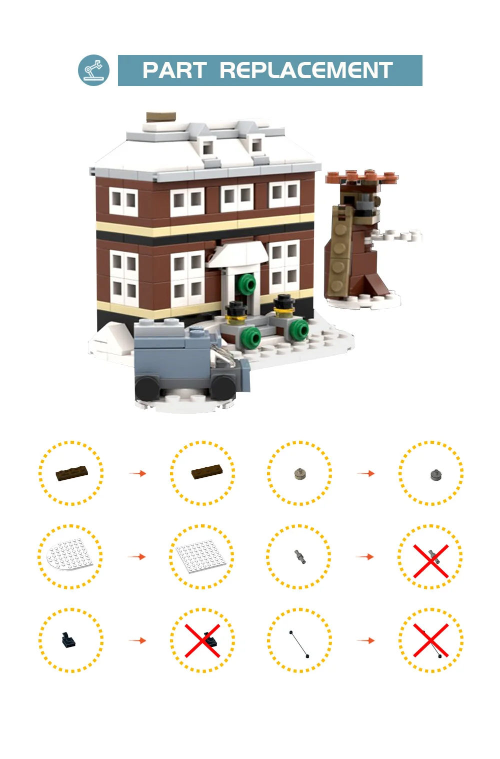 Конструктор строительный MOC McCallister классический домик в микромасштабе идея для