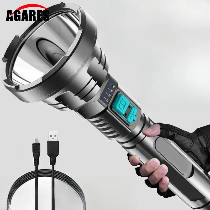 Супермощный светодиодный фонарик перезаряжаемый тактический ксеноновый