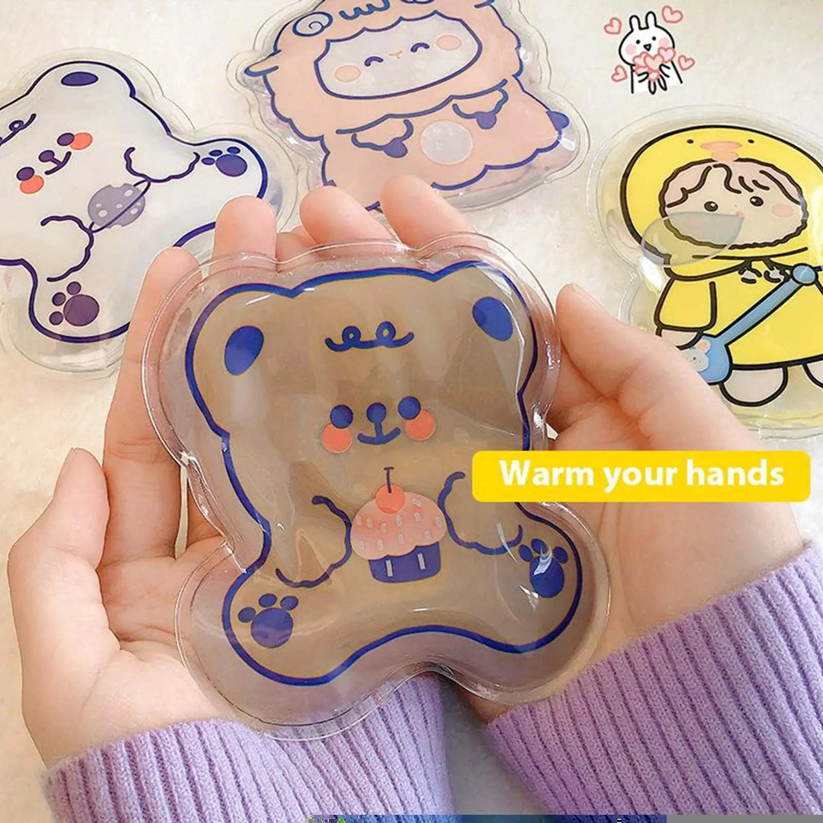 

Mini Winter Reusable Gel Hand Warmer Warm-fitting And Self-heating Pack Warmer Instant Portable Hand Cute Heating Heater Fa P2d4