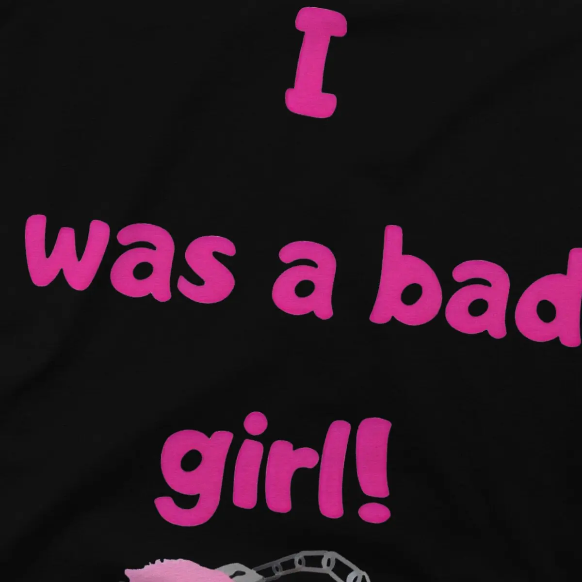 Футболка мужская с круглым вырезом и надписью I Was A Bad Girl