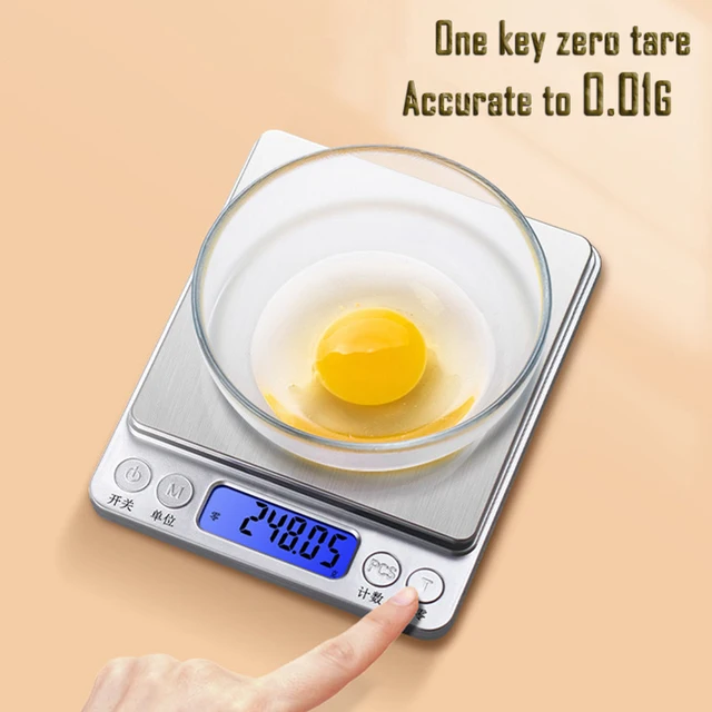 LISM 500G/3KG High Precision Kitchen Electronic Scale High Sensitivity Digital Scale 0.01g Precision Coffee Jewelry Weighing 4
