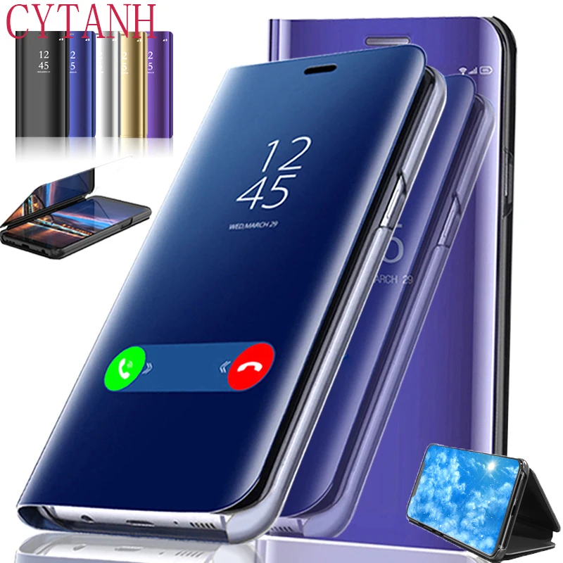 

Mirror Flip Phone Case For Samsung Galaxy A12 A52 A32 A72 A22 5G S21 S10 S9 S8 S20 FE Ultra S10e Note 20 10 Lite 9 8 Plus Cover