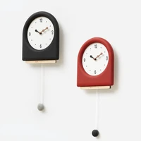 fashion wooden hanging pendulum clock art decoration in living room high quality creative design pendant clock
