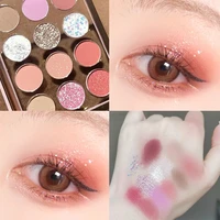 12 colors pearlescent matte eyeshadow palette shiny sequins waterproof rich color long lasting shiny fashion charming eye makeup