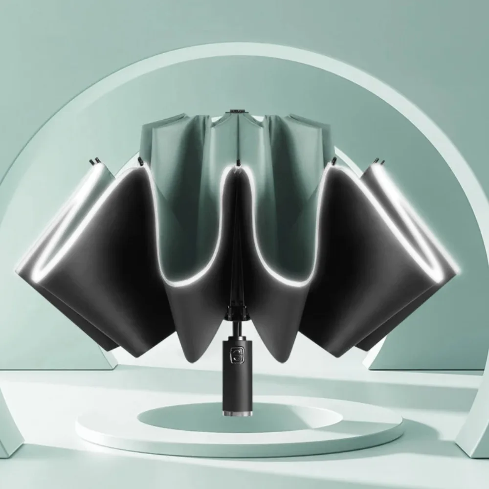 Автоматический Складной Зонт Со Встроенной Светодиодной Подсветкой