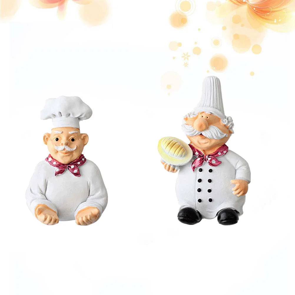 

2-Piece Decorative Creative Cartoon Chef Cable Plug Hook Wall Decor for Kitchen