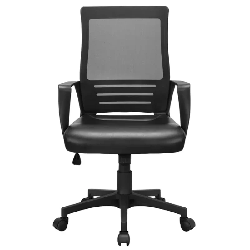 

Регулируемое эргономичное Сетчатое вращающееся офисное кресло Smilemart с поддержкой поясницы, черное сиденье