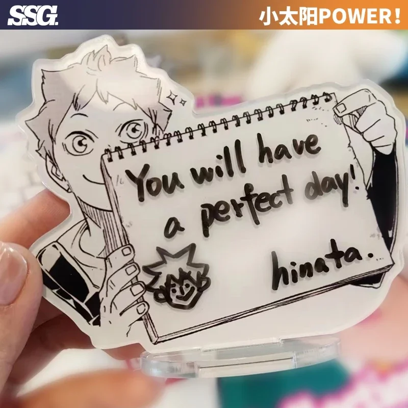 Аниме Haikyuu! Shoyo Hinata Cosplay письменная пластина акриловая двойная вставка стоячий