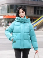 korean style winter women parka big pockets hooded oversized female loose coat padded outerwear jacket clothing