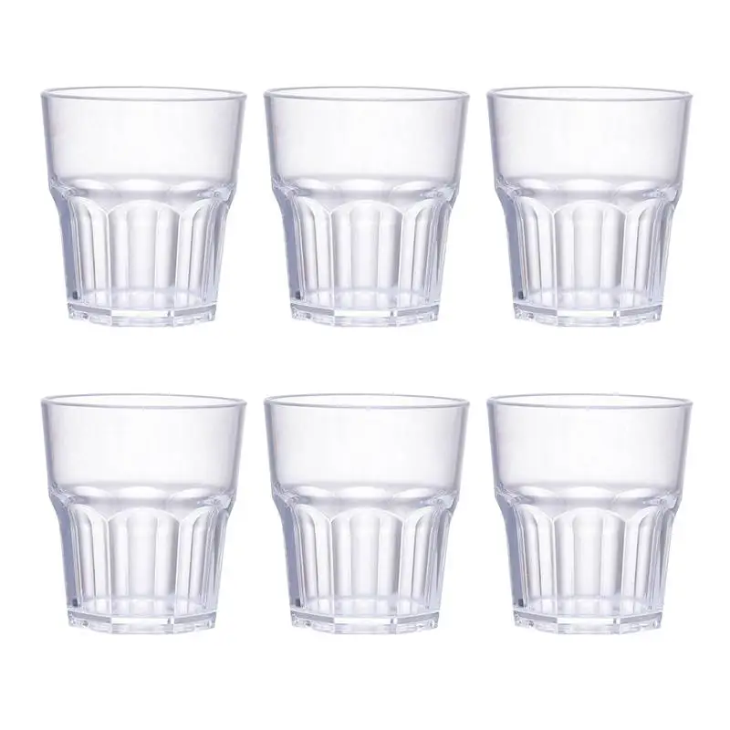 

6Pcs Acrylic Whiskey Cups Unbreakable Spirits Cups Wine Tumblers Beer Mugs Tequila Beer Mugs Acrylic Spirit Glass