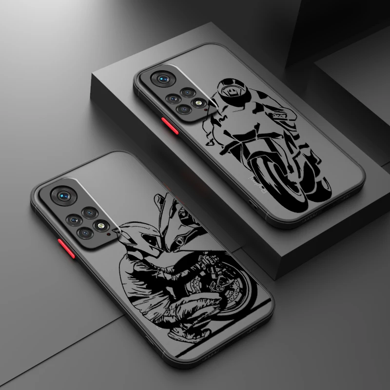 Полупрозрачный чехол для Redmi Note 13 12 12S 12T 11 11T 11E 10 10S 9 Pro Plus 5G